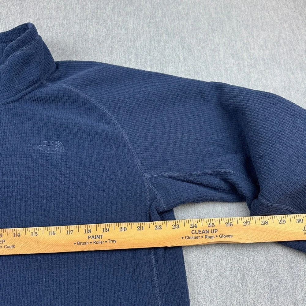 The North Face Sweater‎ Mens Large Blue1/4 Zip Fleece Pullover Mock Neck Casual